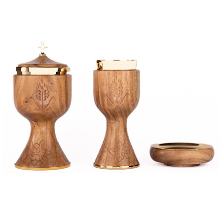  completo in legno di acacia intagliato  
