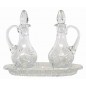 Set ampolle cristallo con vassoio ovale 