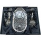 Set ampolle cristallo con vassoio ovale 