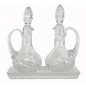 Set ampolle cristallo grandi con vassoio 