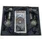 Set ampolle cristallo grandi con vassoio 