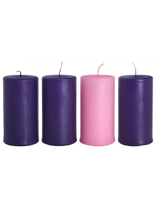 Ceri per l`Avvento h.12 ø 6 3viola+1rosa 